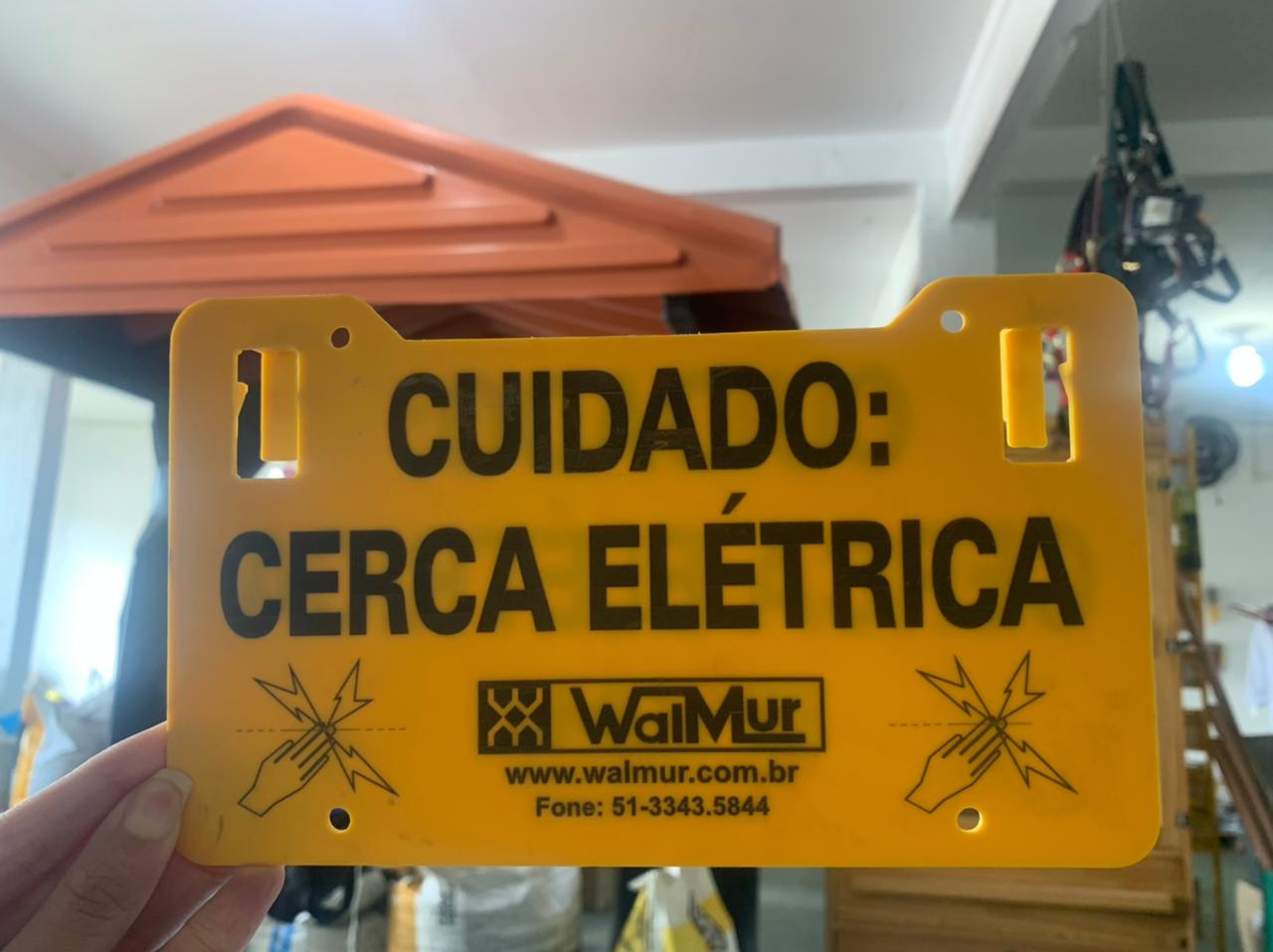 imagem do produto:PLACA IDENTIFICADORA P/ CERCA ELÉTRICA